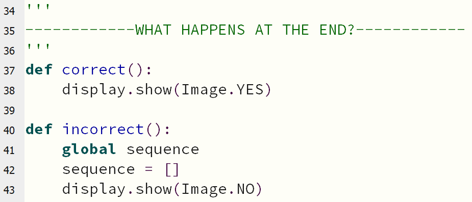 code section - main loop